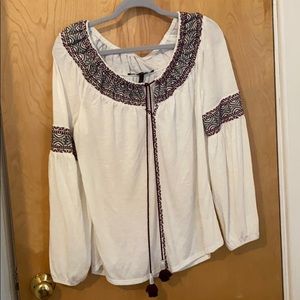 White House black market white blouse